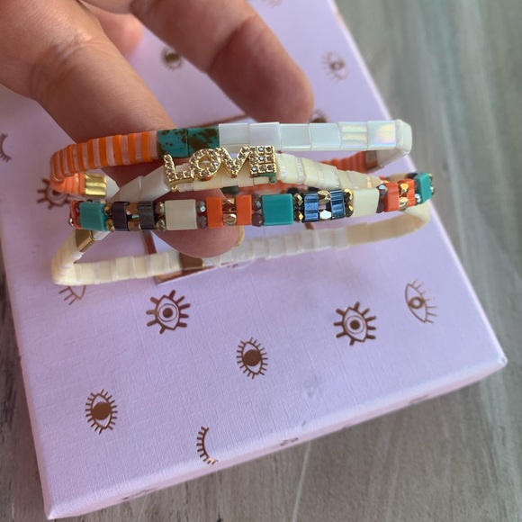 Anthropologie three layer bracelet - Picture 8 of 11